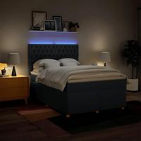 Boxspring met matras stof blauw 160x200 cm - thumbnail
