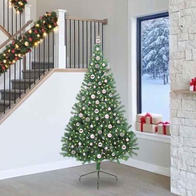 VidaXL Kunstmatig voorverlicht kerstboom met 300 led groen 240 cm pvc