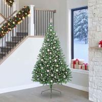 VidaXL Kunstmatig voorverlicht kerstboom met 300 led groen 240 cm pvc - thumbnail