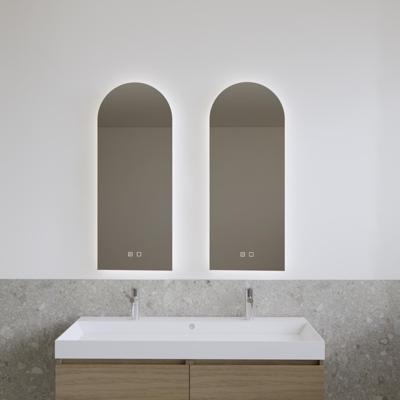 Spiegel Gliss Design Gaya 40x100 cm Rechthoek Verlichting en Spiegelverwarming