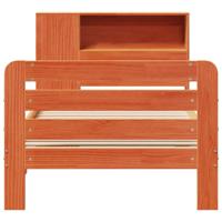 Bedframe zonder matras massief grenenhout wasbruin 75x190 cm - thumbnail