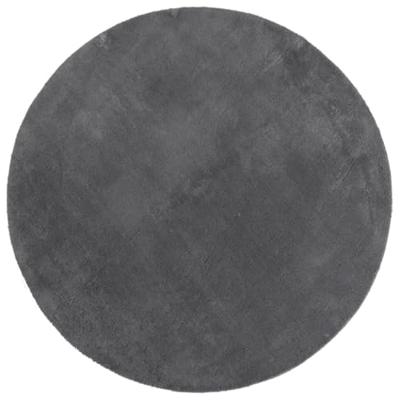 Vloerkleed HUARTE laagpolig zacht wasbaar 120 cm antraciet