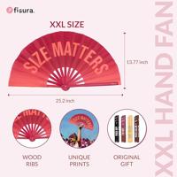 Houten waaier XXL - Size Matters - thumbnail