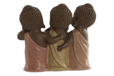 Decoratieve figuren Home ESPRIT Oranje Koraal Limoen Hars Boeddha Orientaals 15,5 x 6 x 13 cm