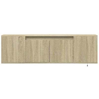 Tv-wandmeubel met LED-verlichting 135x31x39,5 cm sonoma eiken