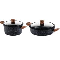 Westinghouse Pannenset Marble Wood - Braadpan & hapjespan ø 28 cm - inductie en alle andere warmtebronnen - 2 Delig - thumbnail