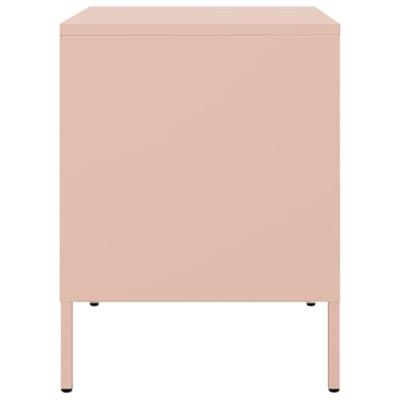 Nachtkastje 36x39x50,5 cm staal roze