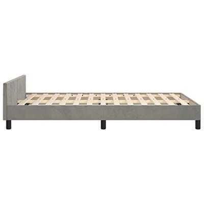 Bedframe zonder matras 120x200 cm fluweel lichtgrijs