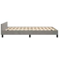 Bedframe zonder matras 120x200 cm fluweel lichtgrijs - thumbnail