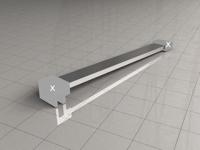 Losse Vierkante Stabilisatiestang 120 cm Aqua Splash - thumbnail