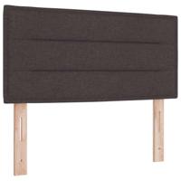 Boxspring bed met matras Donkerbruin 100 x 200 cm Stof - thumbnail