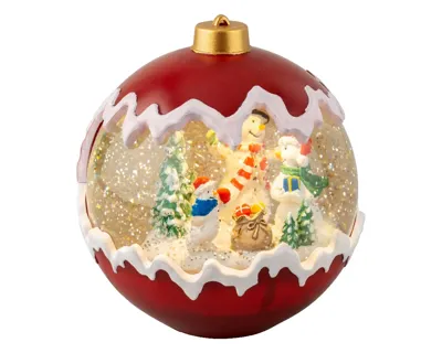 LED waterspinner d15h16.3 cm rood/wwt kerstverlichting Lumineo - Lumineo