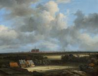 Schilderij Jacob van Ruisdael, gezicht op Haarlem met bleekvelden, 1670-1675 90x70cm - thumbnail