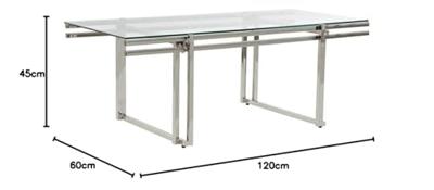 Hoofdtafel DKD Home Decor Kristal Roestvrij staal 120 x 60 x 45 cm Aluminium
