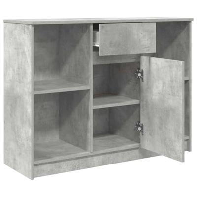 Dressoir met lade 101x35x76 cm spaanplaat betongrijs