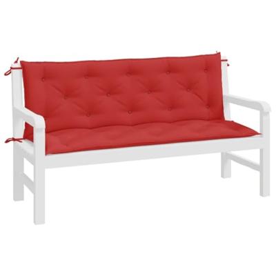 VidaXL Tuinbankkussens 2 st 150x50x7 cm oxford stof rood - thumbnail