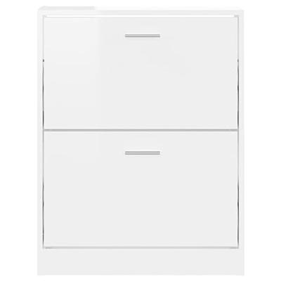 VidaXL Schoenenkast 59x17x81 cm bewerkt hout hoogglans wit