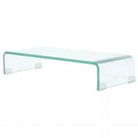 TV-meubel/monitorverhoger transparant 60x25x11 cm glas - thumbnail