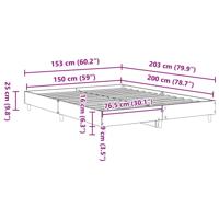 Bedframe zonder matras 150x200 cm spaanplaat wit - thumbnail