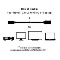 club3D HDMI Verlengkabel HDMI-A-stekker, HDMI-A-bus 3.00 m Zwart CAC-1321 4K UHD HDMI-kabel - thumbnail