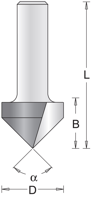 Hikoki Accessoires 6 Mm V-Groeffrees 12.7X45X60 - 754018 - thumbnail