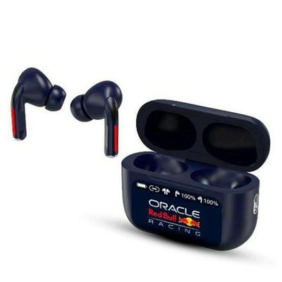 Red Bull Racing In-Ear Bluetooth hoofdtelefoon RB-EB110 met ANC ruisonderdrukking, ENC-microfoon, 13 mm driver, touch-control, oplaadcase 300 mAh, USB-C, draadloze oordopjes voor muziek, telefoneren