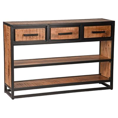LABEL51 Sidetable 'Chili' Zwart Mangohout, 115cm