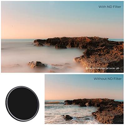 K&F Concept variabel ND filter ND2-ND400 blue coated 58mm - extra dun grijsfilter met blauwe coating