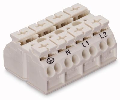 WAGO 862-1694 Apparaataansluitklem Veerklem Wit 200 stuk(s)