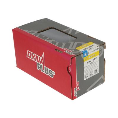 DynaPlus Schroeven Constructieschroef VZ PK + Snijpunt TX-30 6.0x160/80 Deeldraad 100st.