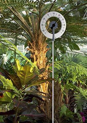 Buitenthermometer aluminium Lollipop antraciet 95 cm - thumbnail