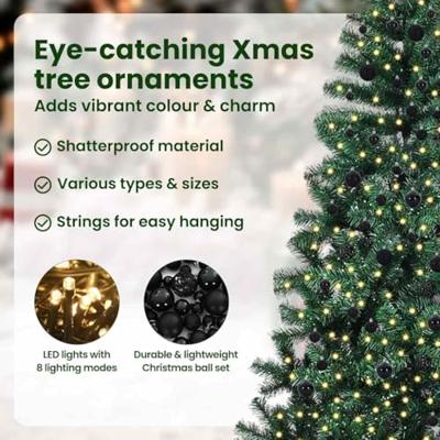 VidaXL Kunstmatig voorverlicht kerstboom groen 240 cm pvc en metaal