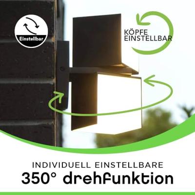 Lutec Zwarte design wandlampCuba reddot award - 5193801012