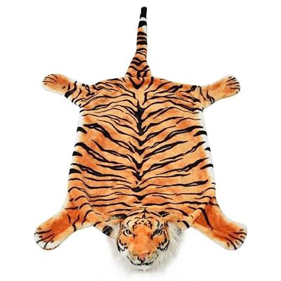 VidaXL Tijgervloerkleed pluche 144 cm bruin VidaXL Tijgervloerkleed pluche 144 cm bruin