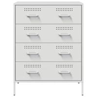 Dressoir 68x39x89 cm staal wit - thumbnail