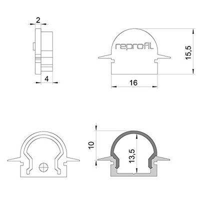 Deko Light 979542 Endkappe R-ET-01-10 Set 2 Stk, Schwarz Profieleindkap Kunststof (l x b x h) 25 x 6 x 15.5 mm 1 stuk(s) Deko Light 979542 Endkappe R-ET-01-10 Set 2 Stk, Schwarz Profieleindkap Kunststof (l x b x h) 25 x 6 x 15.5 mm 1 stuk(s)