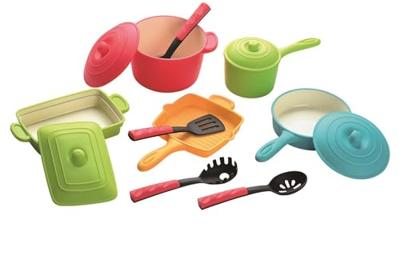 Playgo pannen en keukenaccessoires modern speelset - 13dlg.