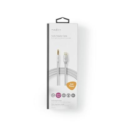 Apple Lightning Koptelefoon Adapterkabel | Apple Lightning 8-Pins Male - 3,5 mm Male | 1,00 m | Aluminium