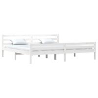 Bedframe massief hout wit 180x200 cm - thumbnail