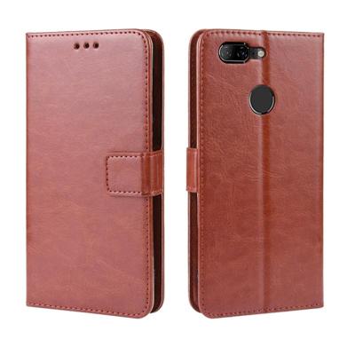 Retro Crazy Horse textuur horizontale Flip lederen case voor Lenovo K5S met houder & card slots & fotolijst (bruin)