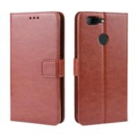 Retro Crazy Horse textuur horizontale Flip lederen case voor Lenovo K5S met houder & card slots & fotolijst (bruin) - thumbnail