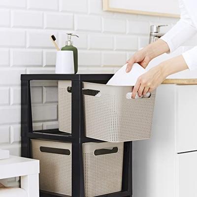 Rotho Tower Brisen Design ladekast 3x16L met Wielen Cappuccino Rotho Tower Brisen Design ladekast 3x16L met Wielen Cappuccino