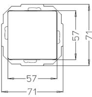 Kopp 652602012 Wisselschakelaar Inzetstuk Paris Wit 1 stuk(s) - thumbnail
