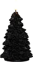 Kaars kerstboom wax led 3d vlam op batterij met timer d8.5h15 cm zwart Anna's Collection - Annas collection - thumbnail