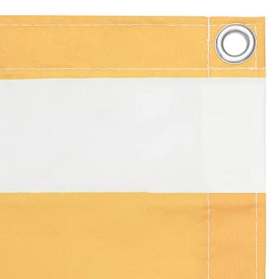 VidaXL Balkonscherm 120x600 cm oxford stof wit en geel VidaXL Balkonscherm 120x600 cm oxford stof wit en geel