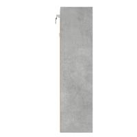 Vitrinekast 100x15x58 cm bewerkt hout betongrijs - thumbnail