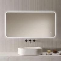 Loxa - Rechthoekige Badkamerspiegel Malaga met led 120x60cm - Dimbaar - 3 Led standen - Condensvrij vlak - Duurzame kwalieit - Eenvoudige installatie - thumbnail