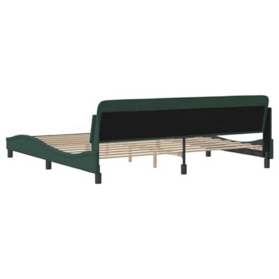Bedframe zonder matras 200x200 cm fluweel donkergroen Bedframe zonder matras 200x200 cm fluweel donkergroen