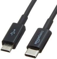 Amazon Basics USB-C to Micro USB 2.0 Charger Cable - 3 Feet (0.9 Meters), Black - thumbnail