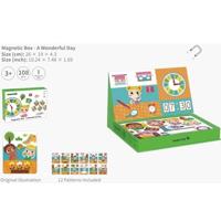 Tooky Toy a wonderful day educatief houten magneetbord 108-delig - thumbnail